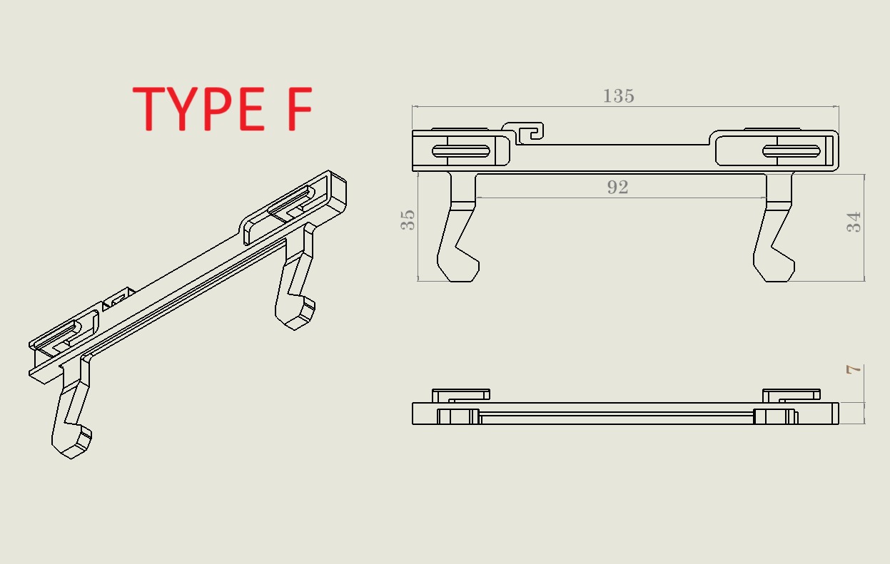 type f زبانه درب ماکروفر TYPE F
